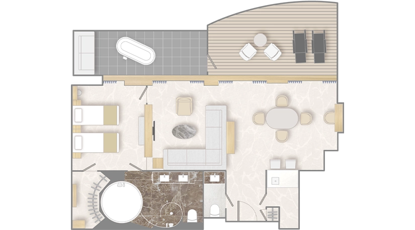 MITSUI OCEAN Suite floor plan