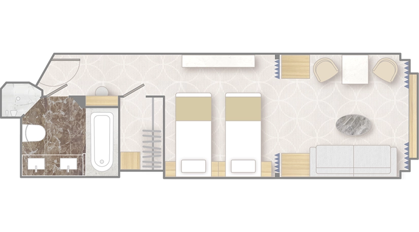 Oceanview Suite floor plan