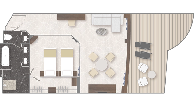 Penthouse Spa Suite floor plan